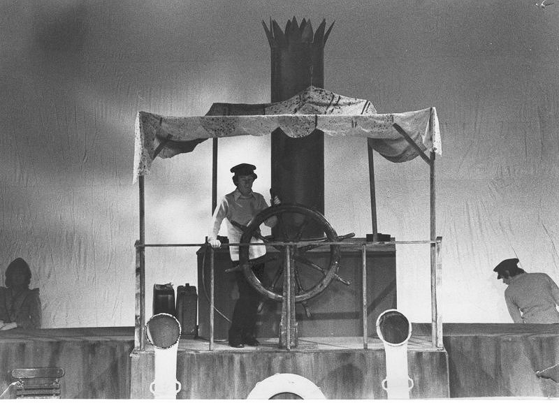 La Vie Parisienne (1975), which was 'on tour' for 2 weeks performing first at the Greenock Arts Guild theatre, then Partick Burgh Hall then at Clarkston Burgh Hall - an ambitious 2 weeks, at least for the Stage Crew who had to transport all the sets and props.